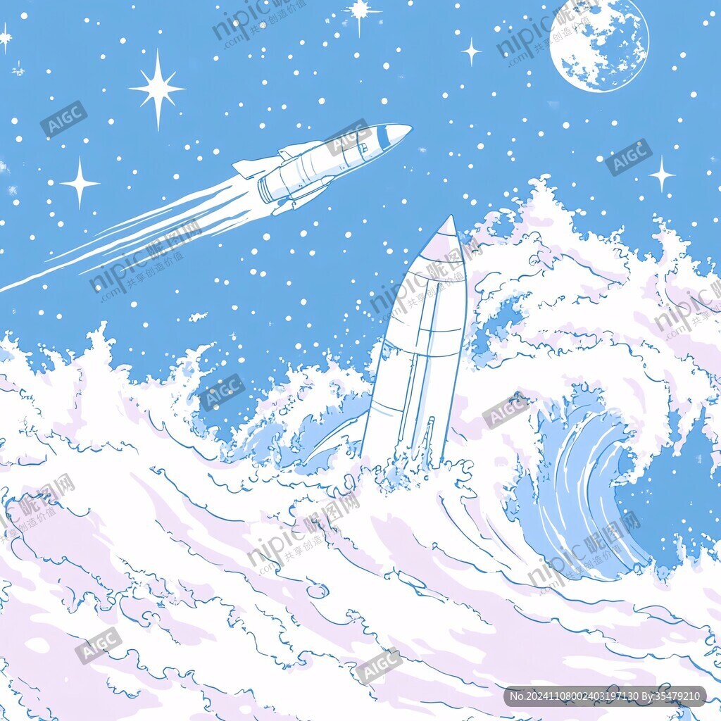 乘风破浪包装插画