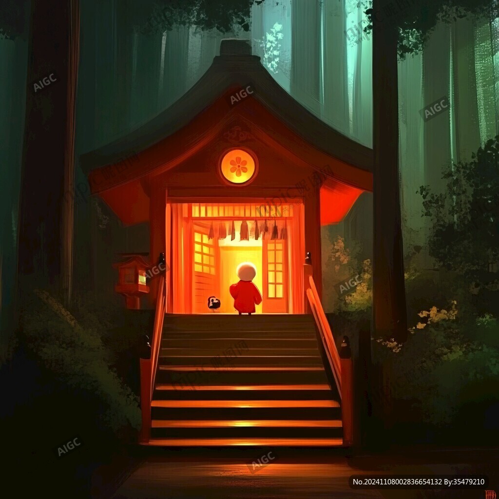 许愿插画