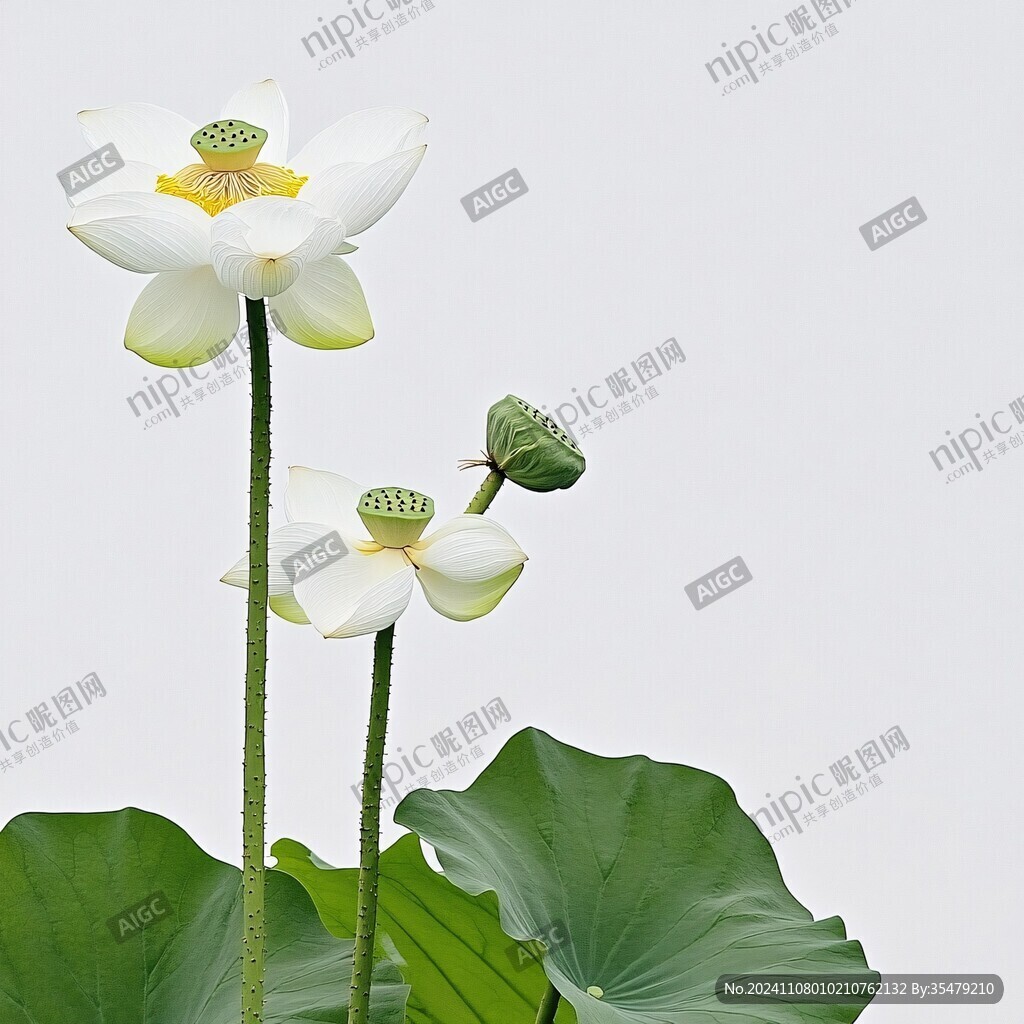 简约禅意荷花荷叶