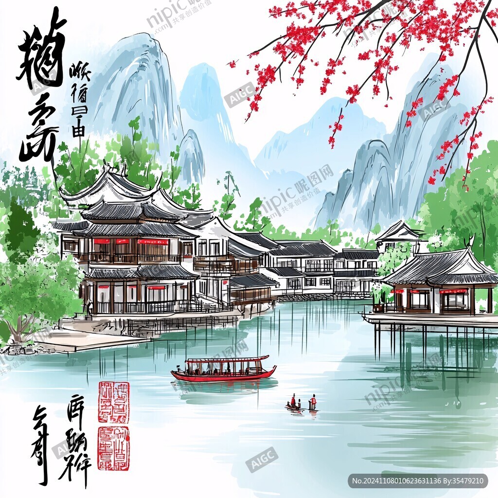 醉翁亭插画