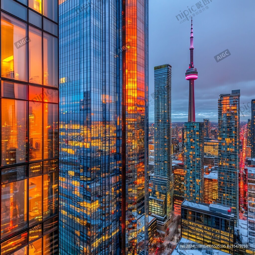 城市风光建筑夜景