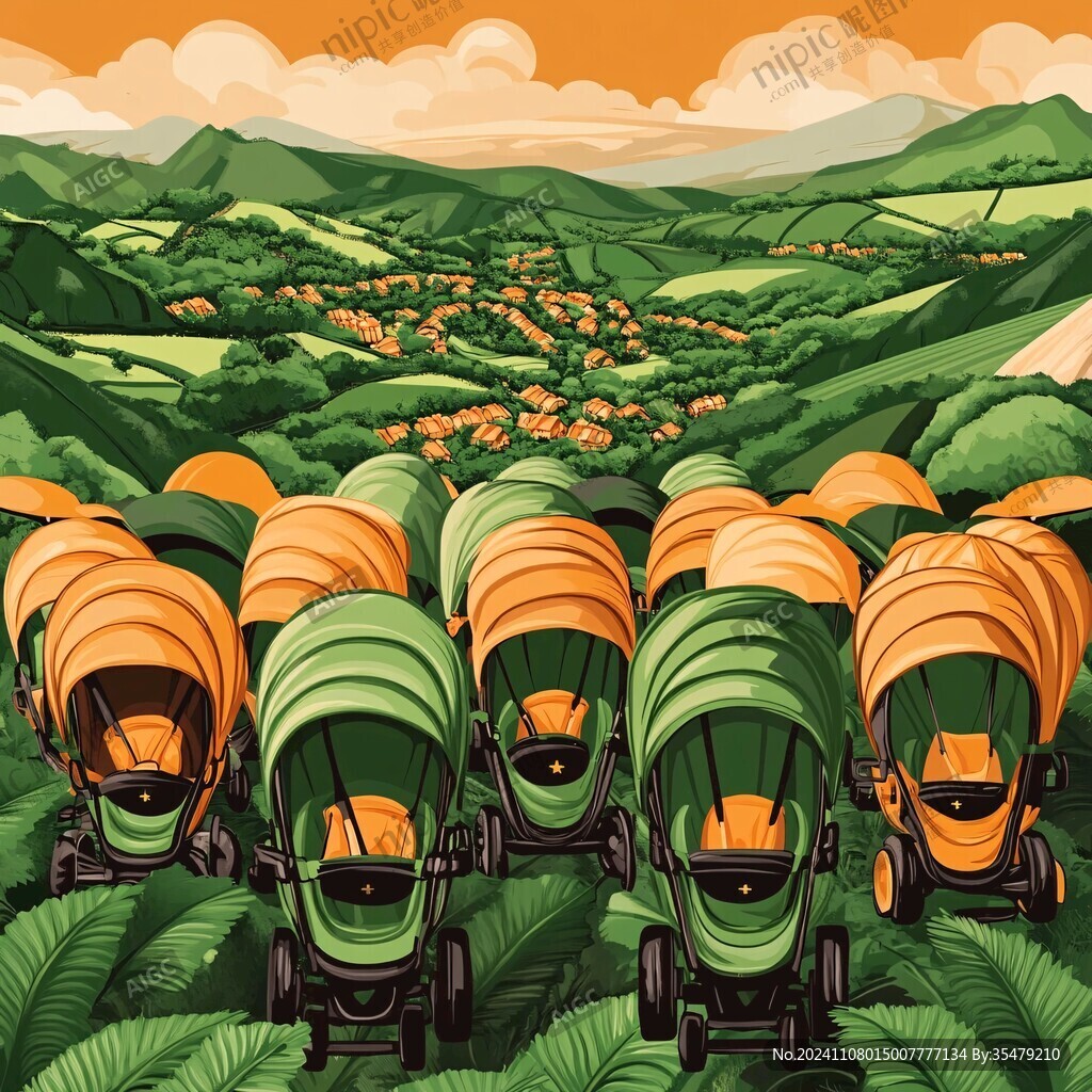 种植基地插画包装