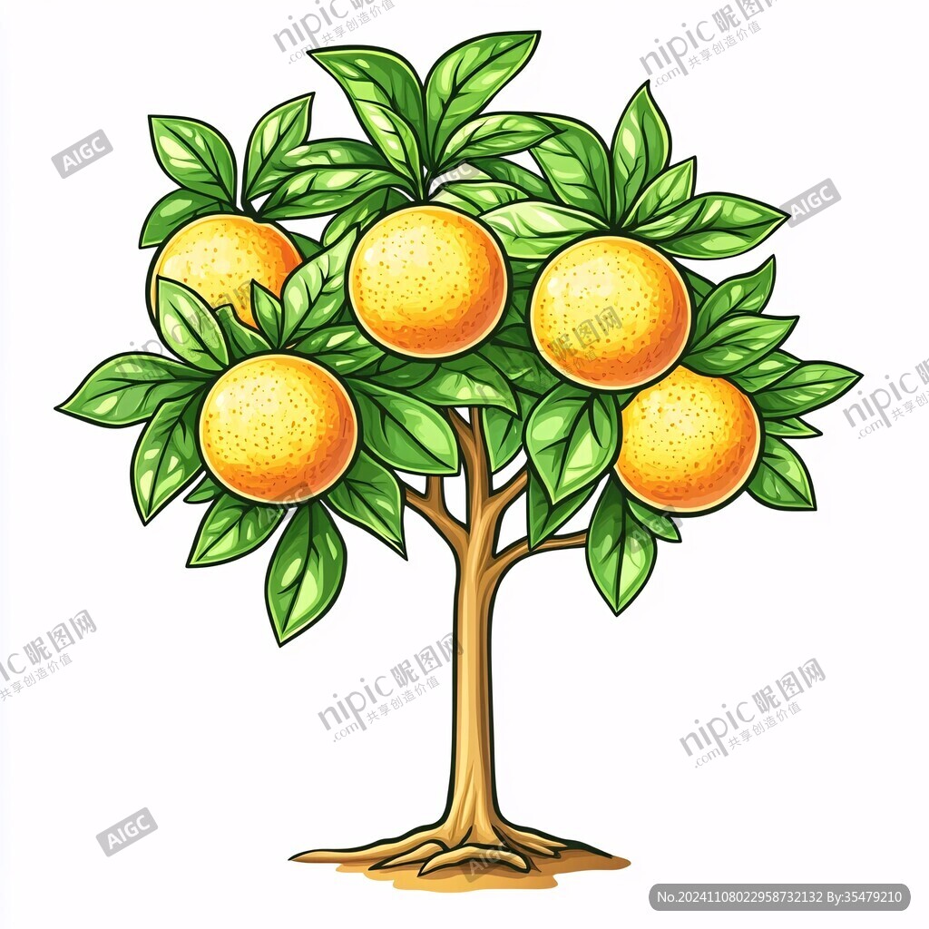 黄皮树插画