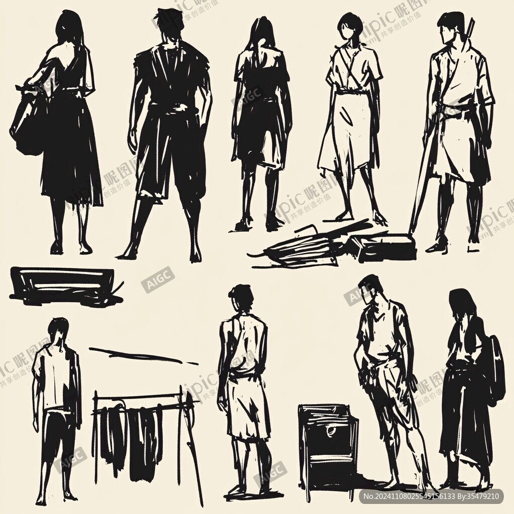 女性男性人物素材