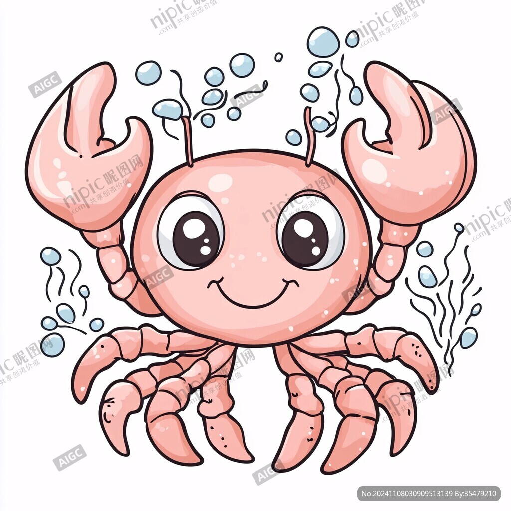 海鲜卡通螃蟹
