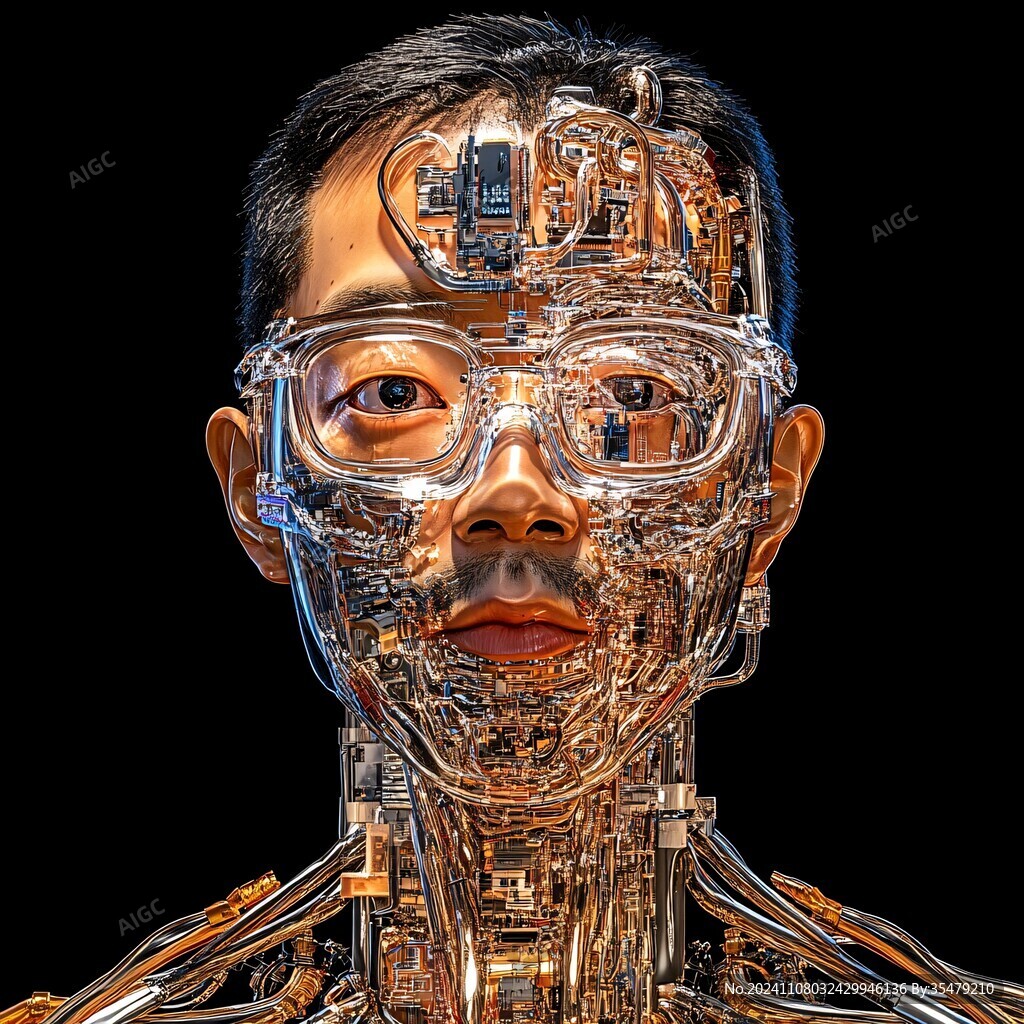 电路板拼凑人像