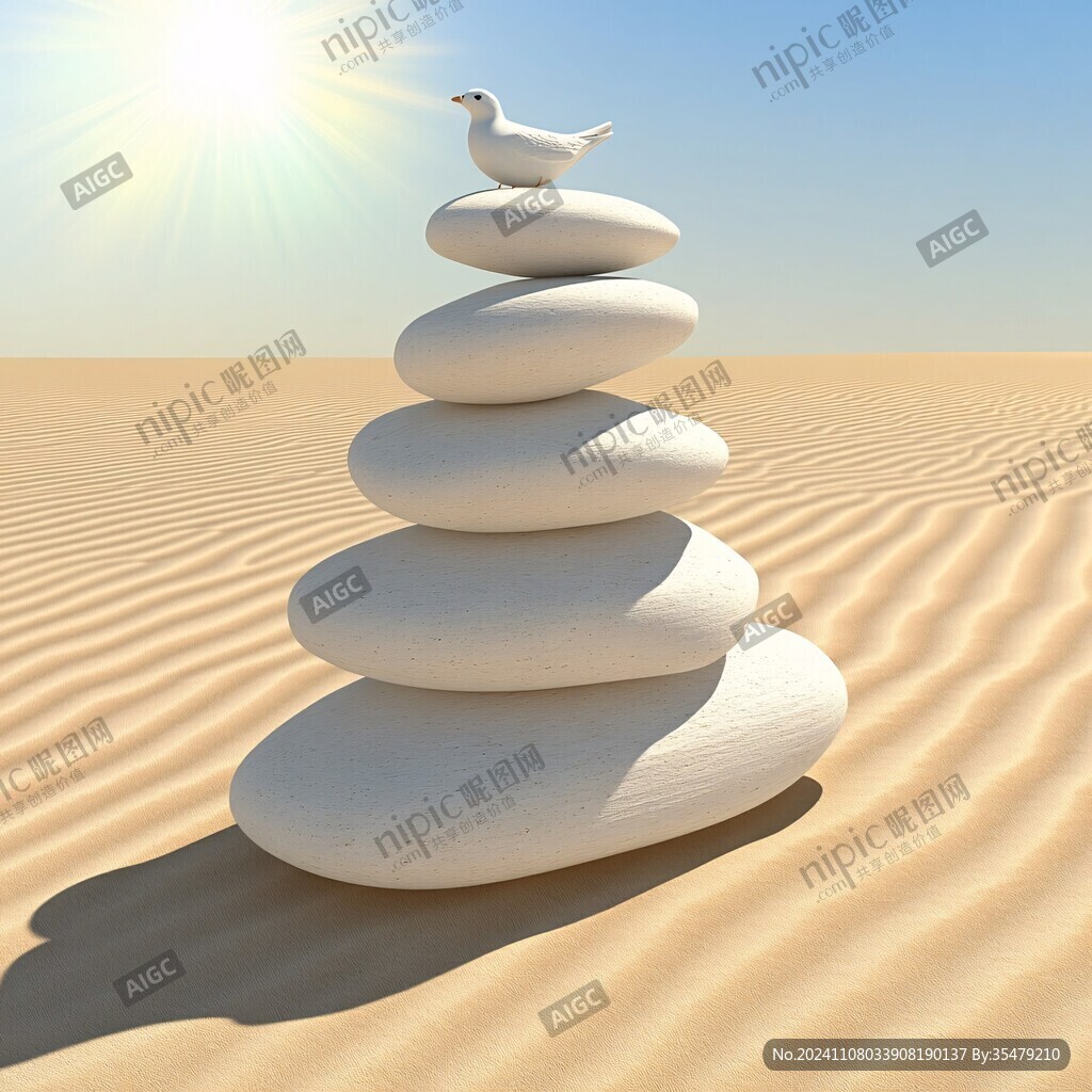 石塔插画