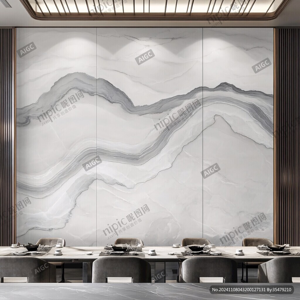 岩板山水画