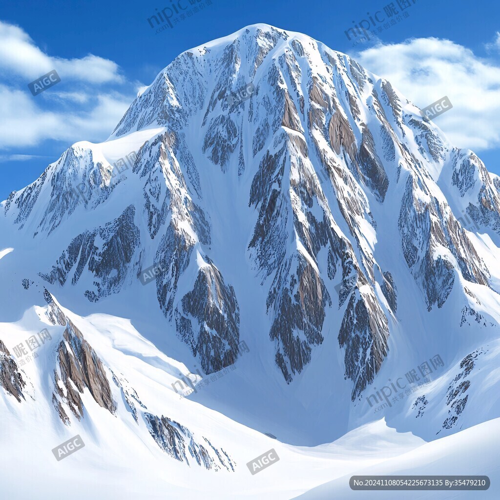 电脑绘画雪山