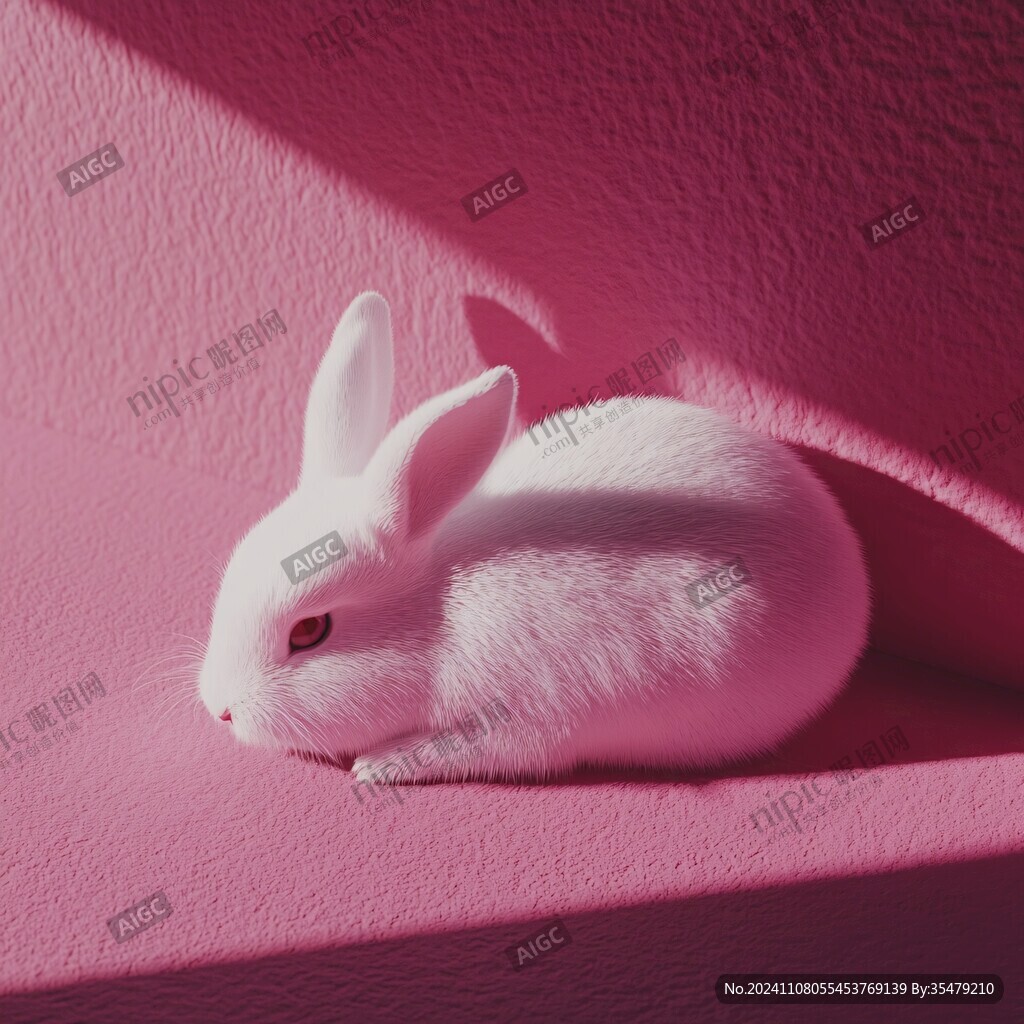 唯美萌宠玉兔小动物