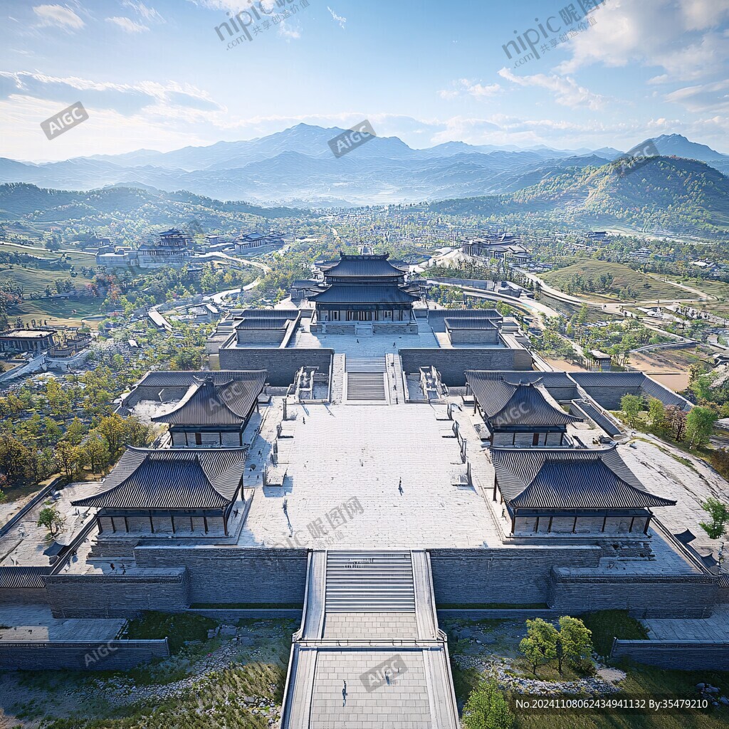 华清宫鸟瞰图