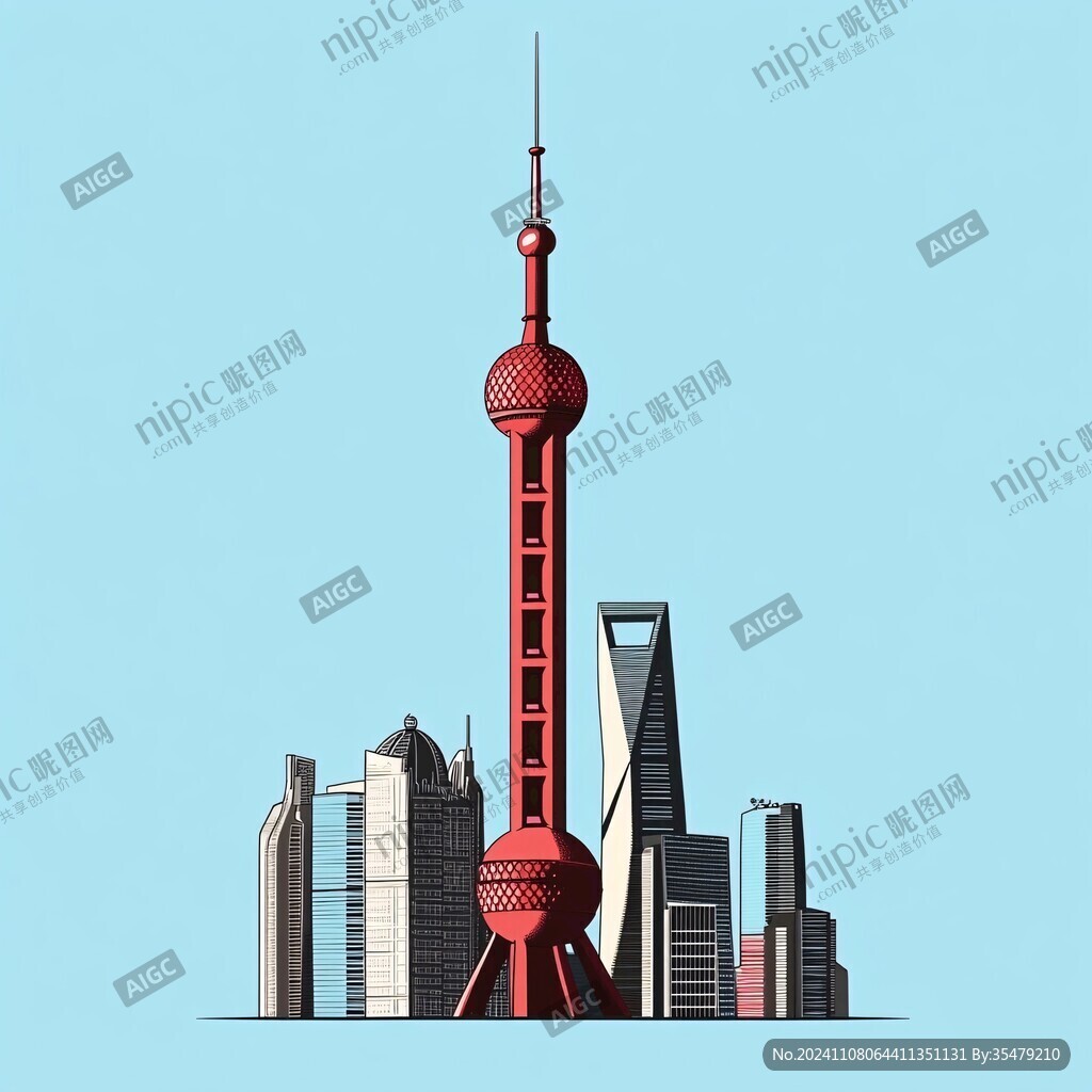 手绘东方明珠