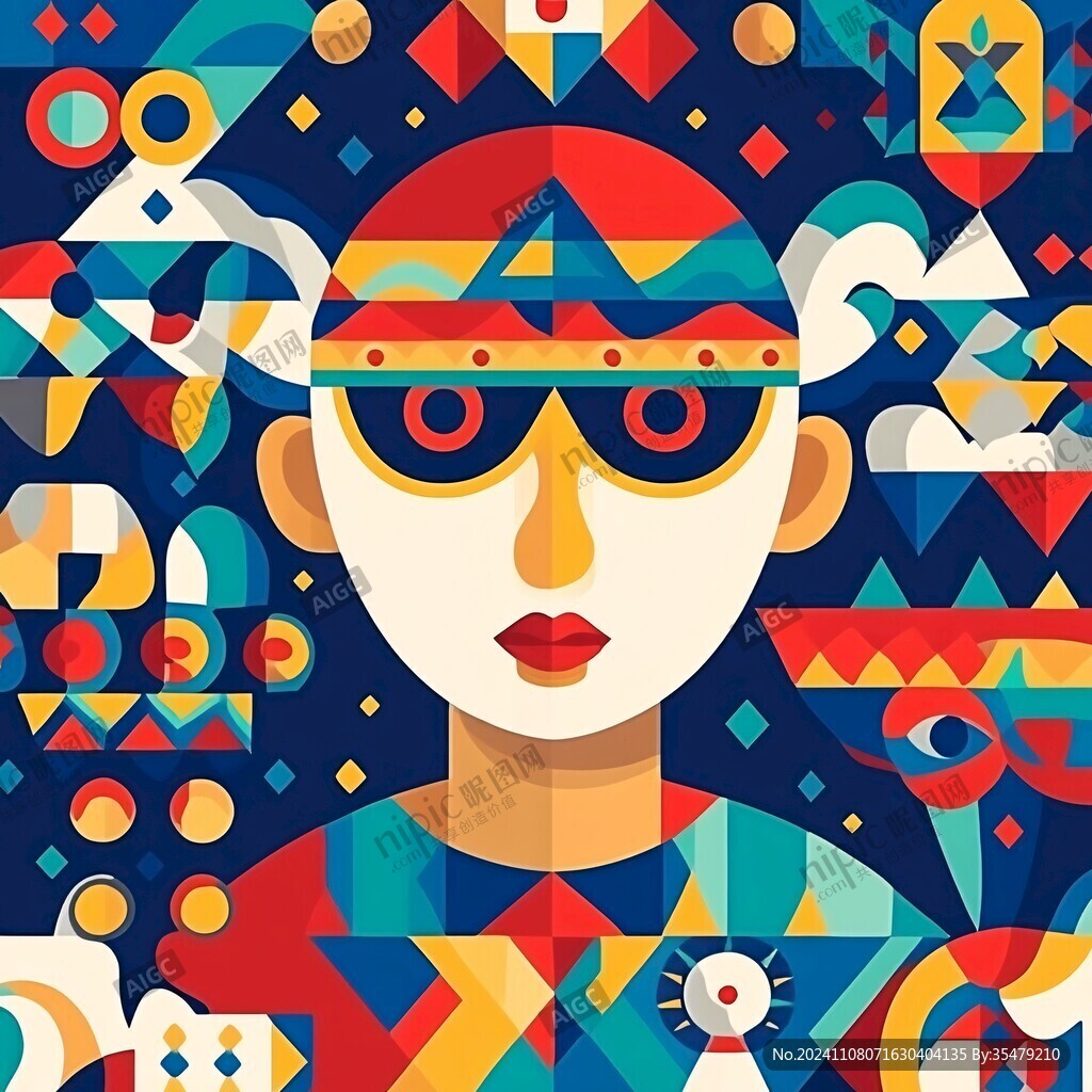 人物抽象插画