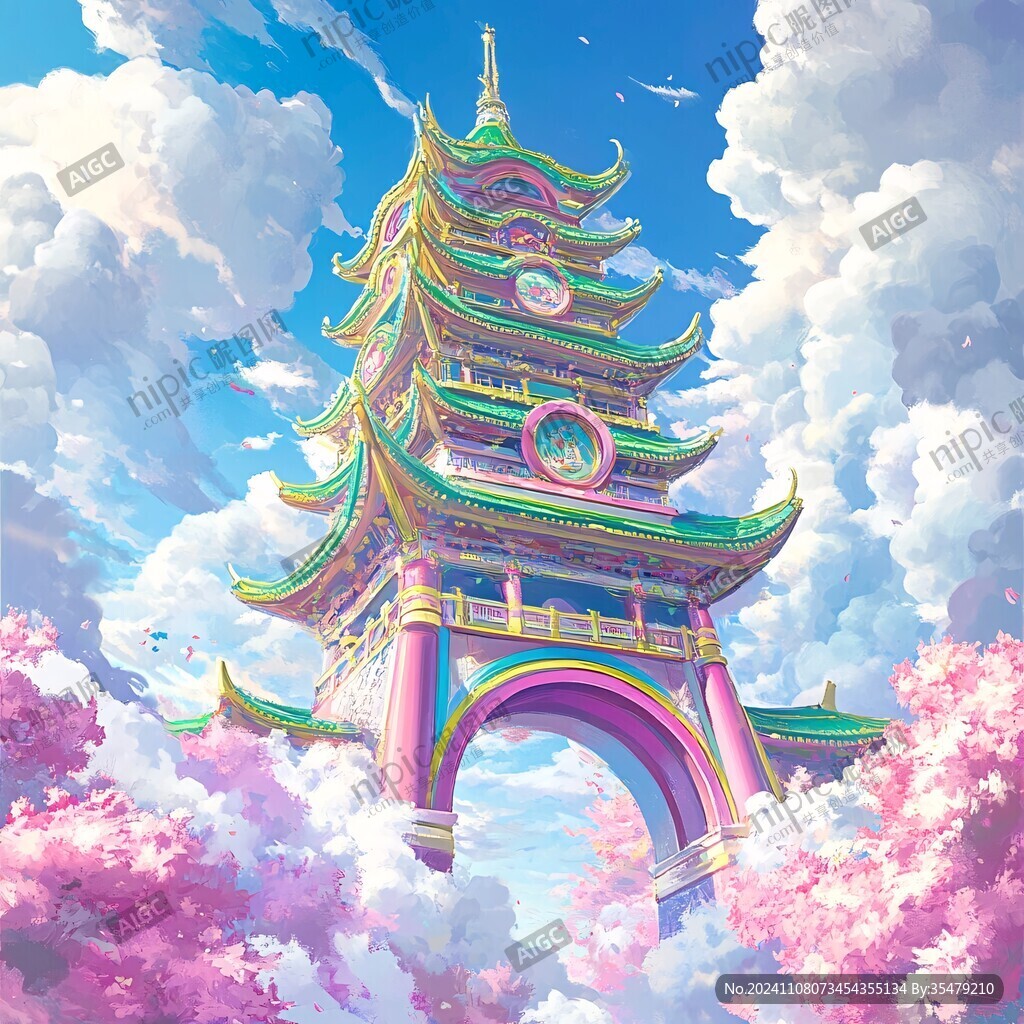 九天楼插画