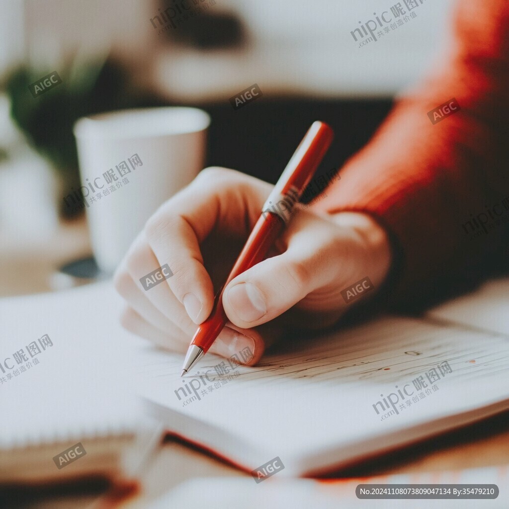 正在写字的手