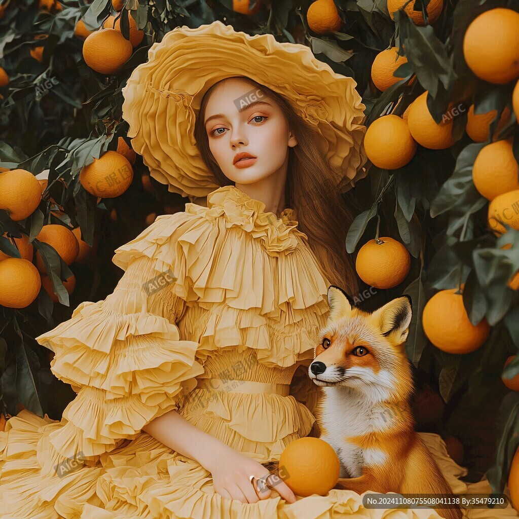 秋季水果黄姑娘