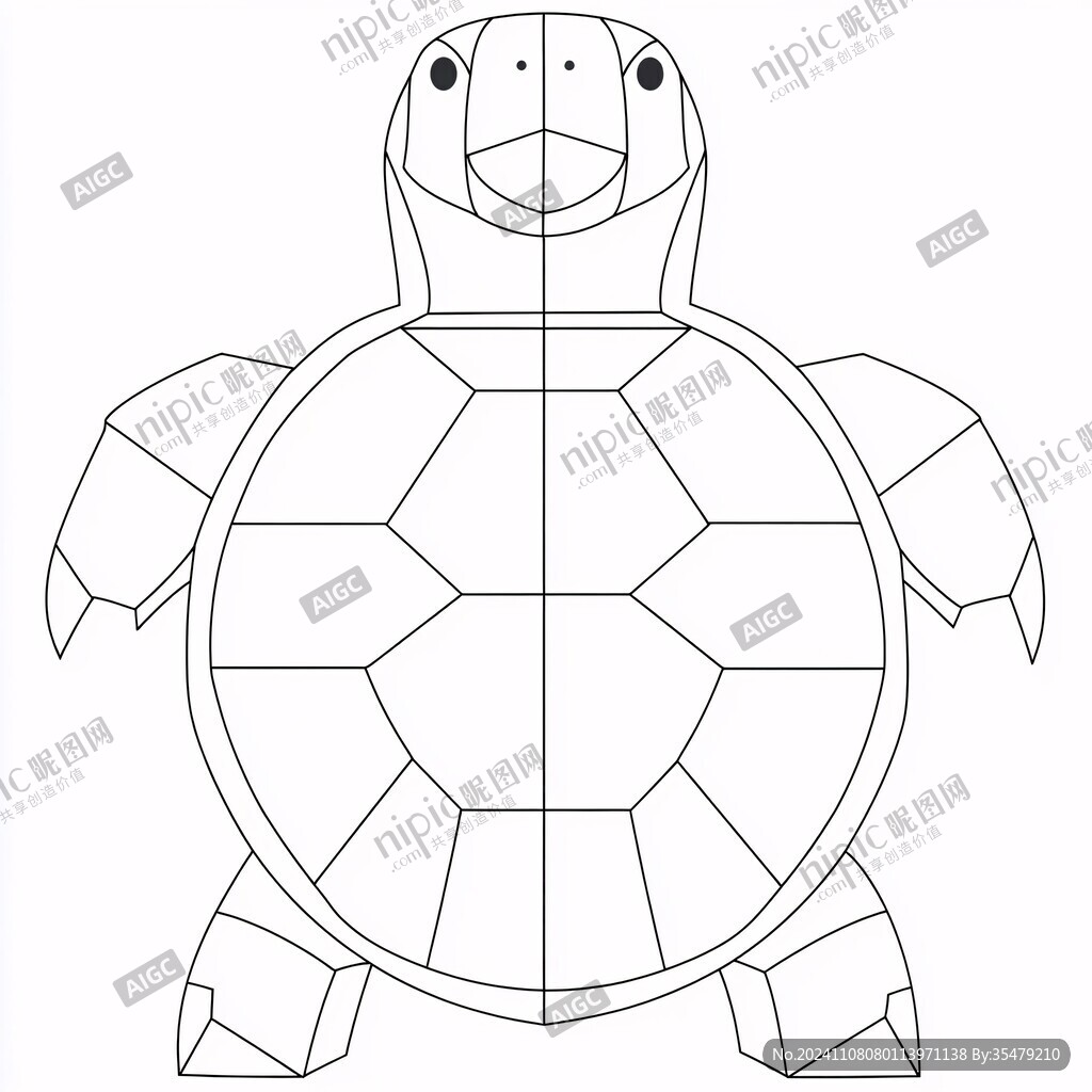 海龟简笔画