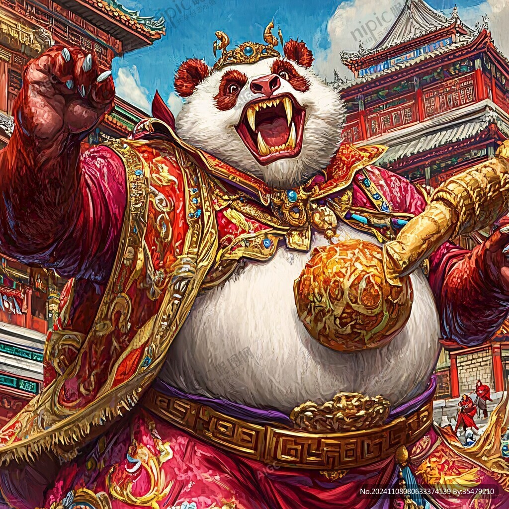 熊猫插画王者驾到