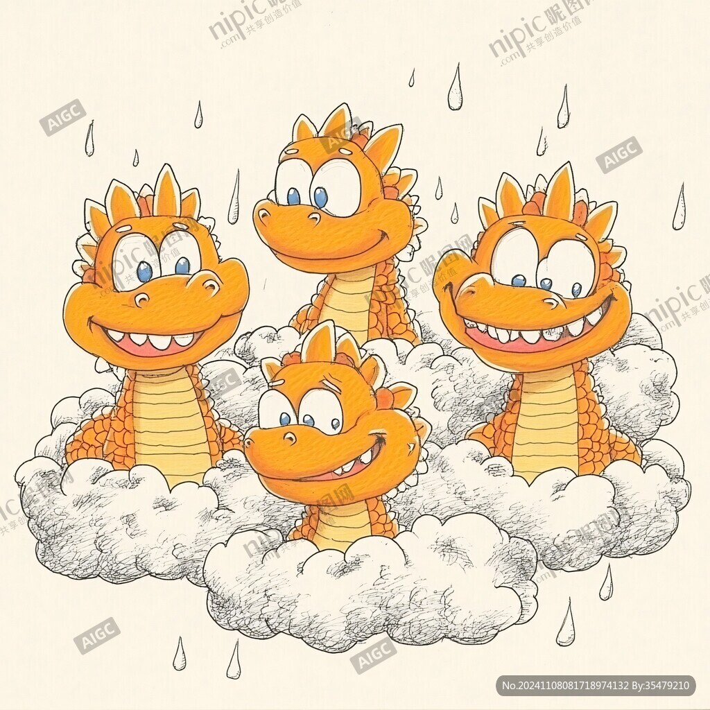 微信移动端卡通龙素材