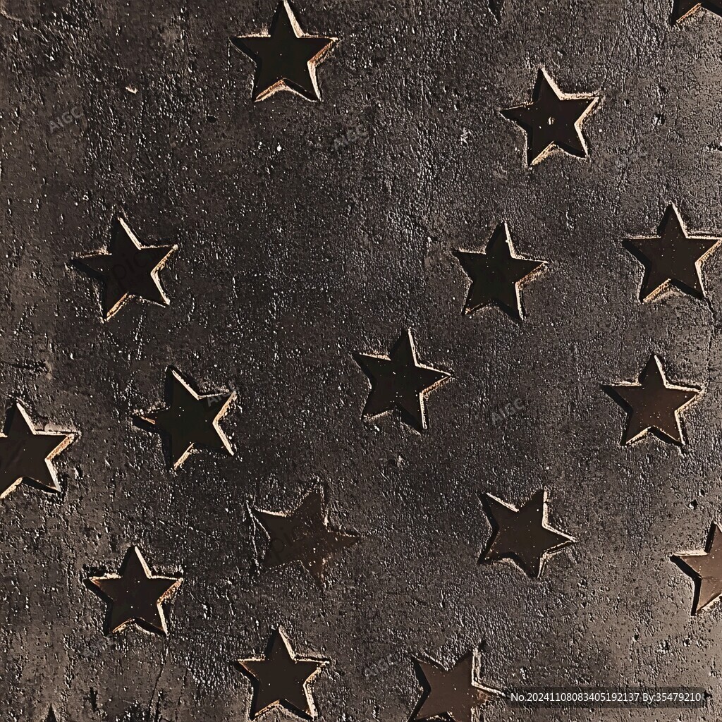 金属质感五角星