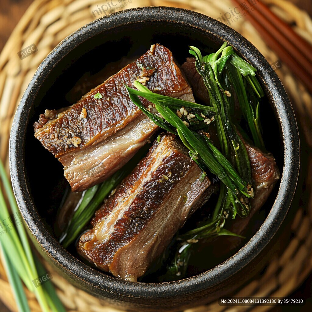砂锅泥蒿腊肉