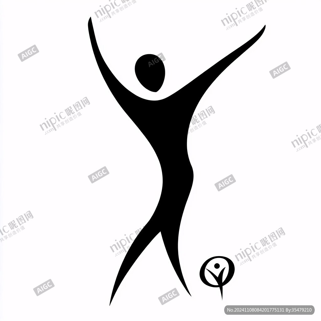 圆形舞蹈小人logo