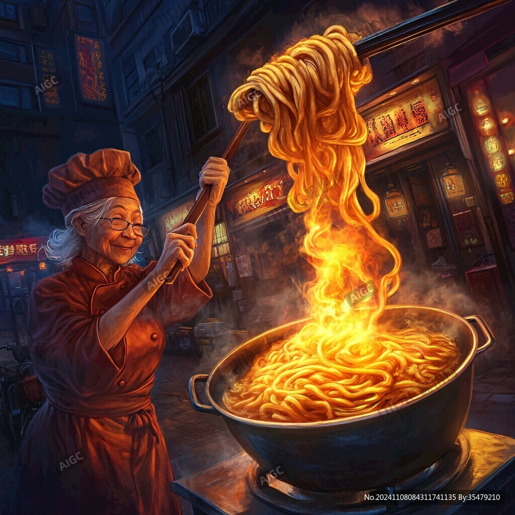 燃面插画