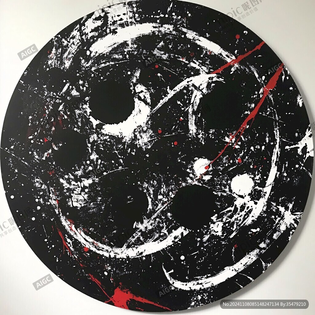 圆镜肌理画
