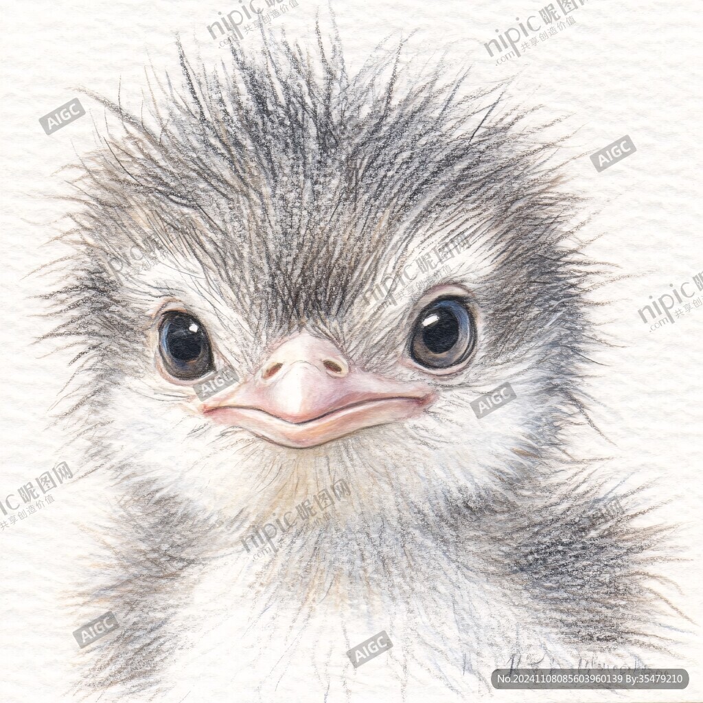彩铅动物插画