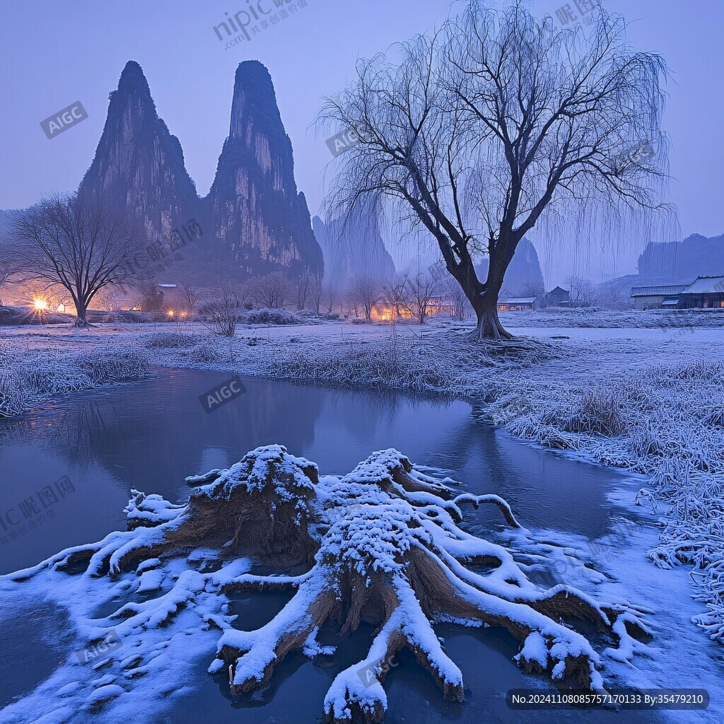 喀斯特雪景