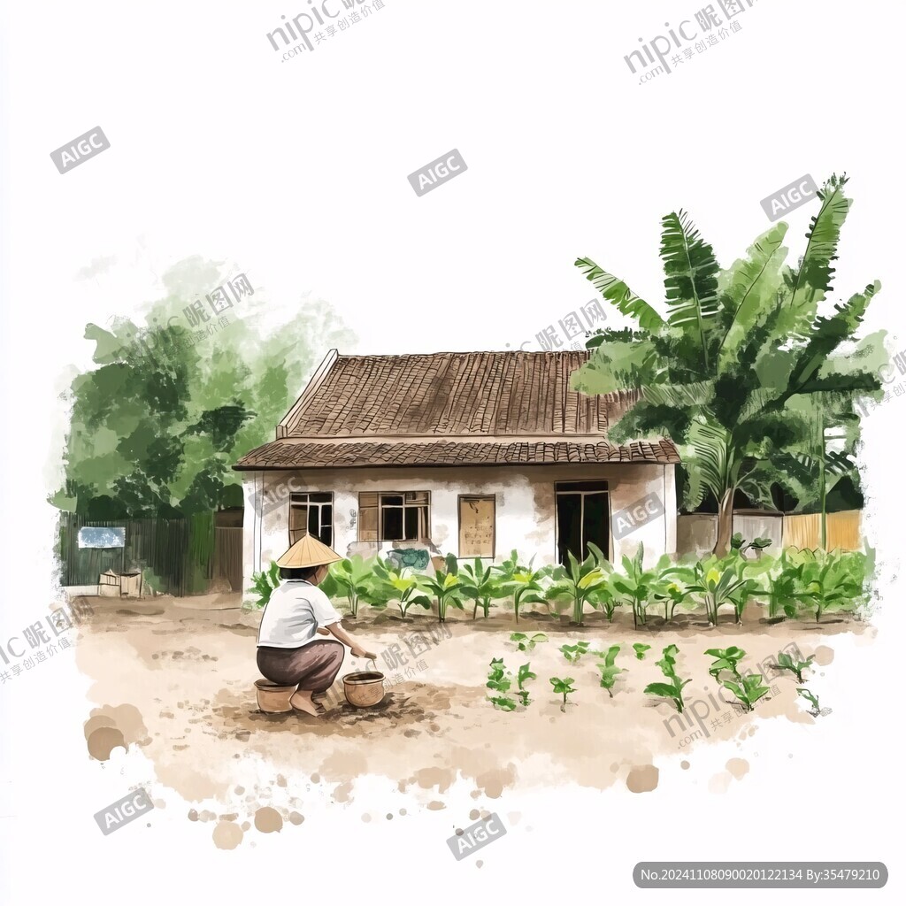 手绘农家院