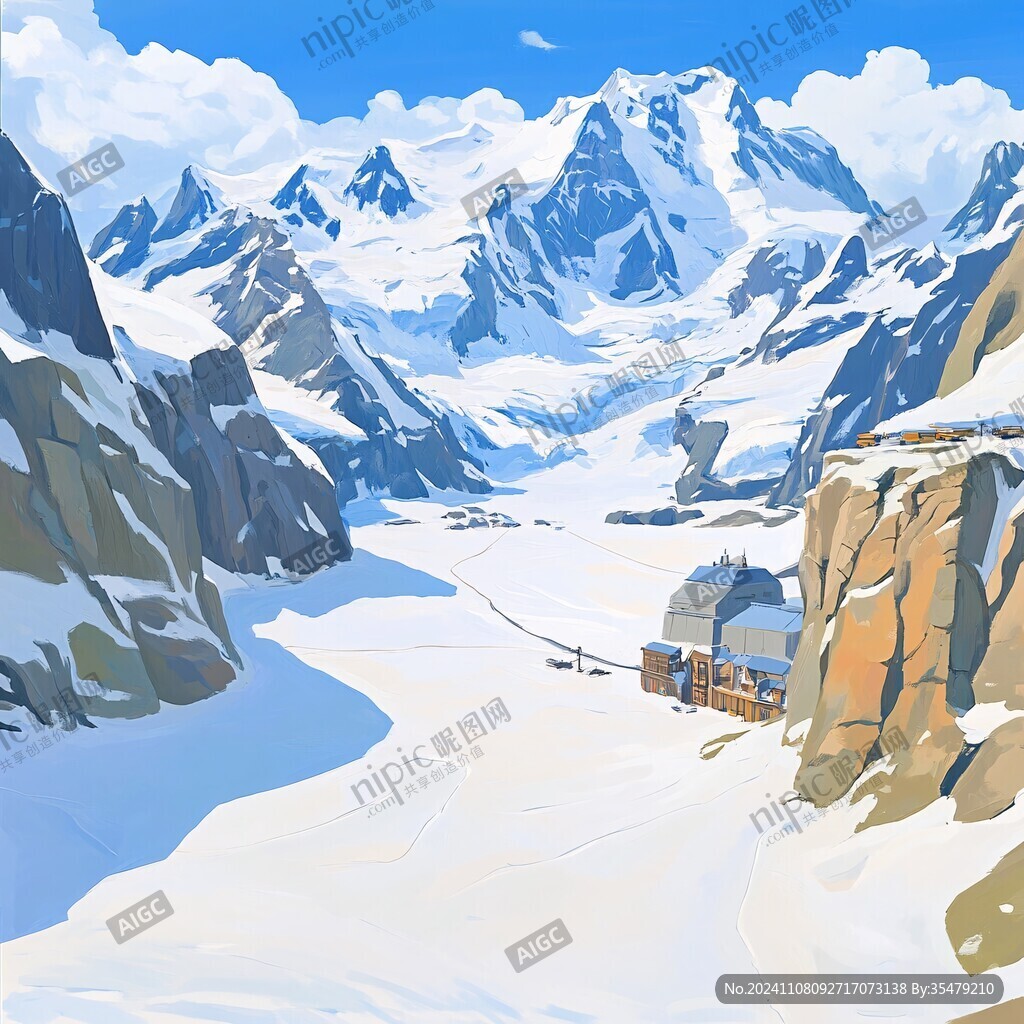 雪山原画