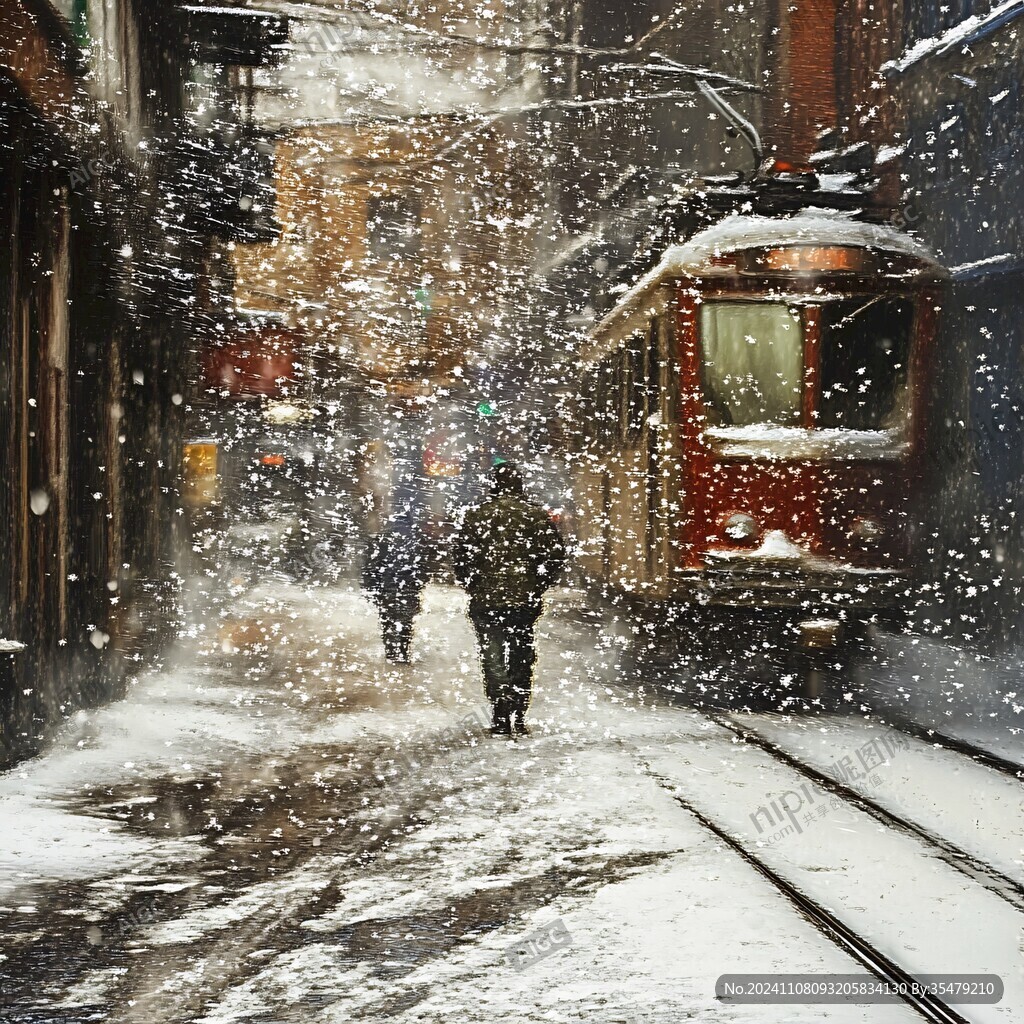下雪的车站