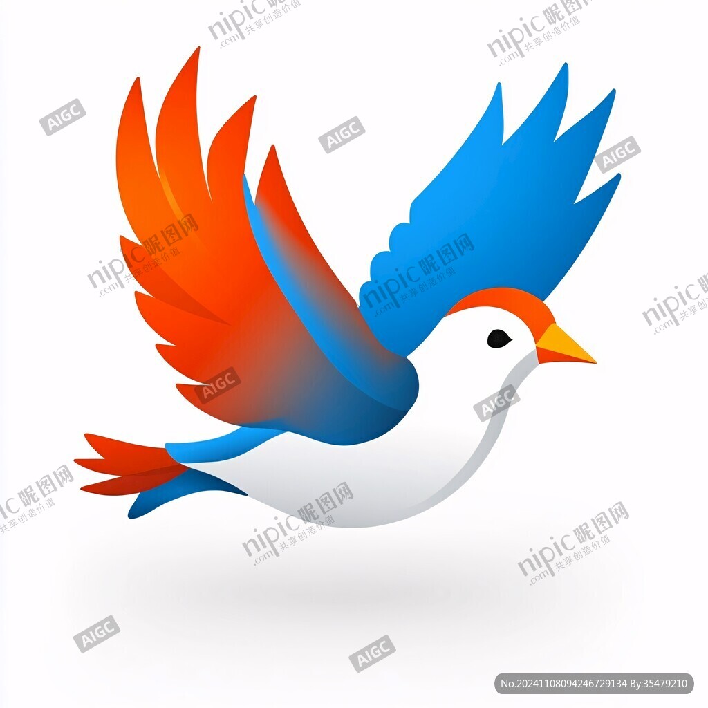 彩色飞鸟logo
