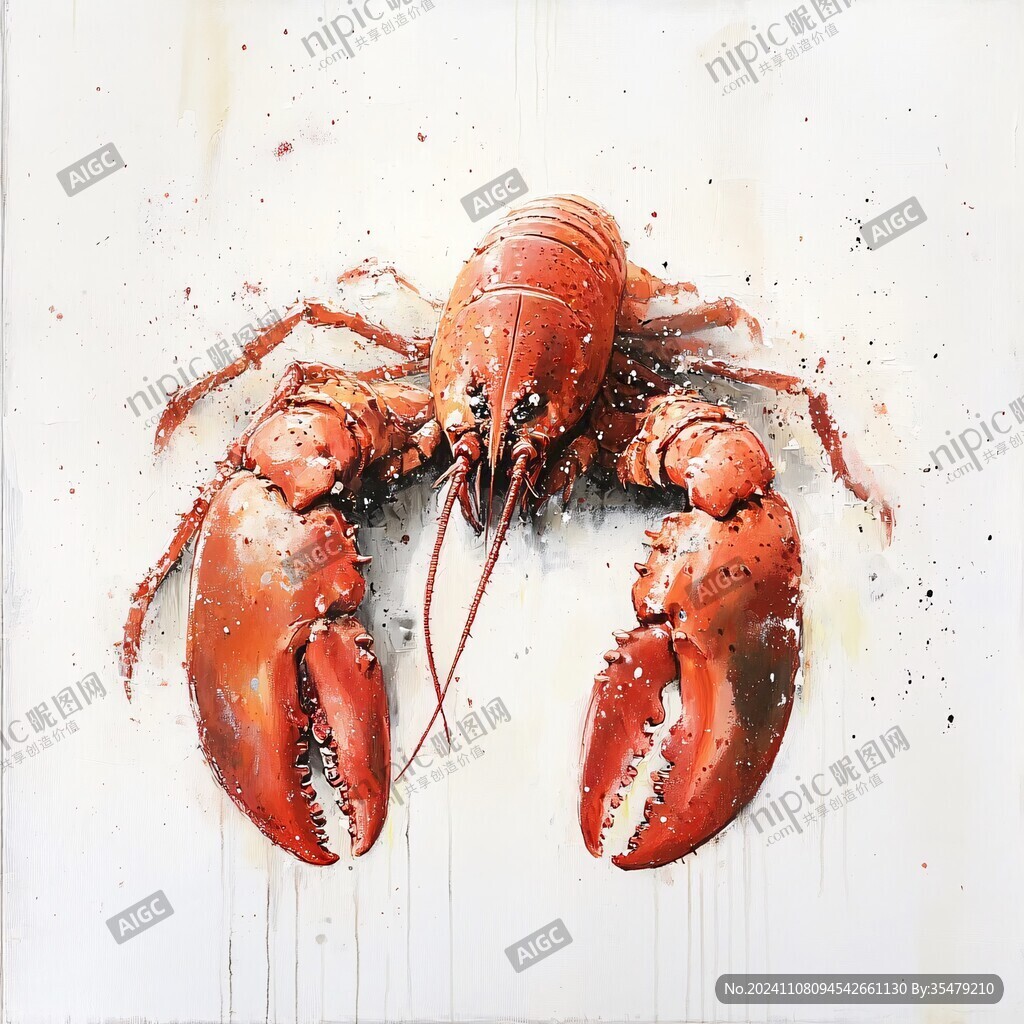 小龙虾3d立体画