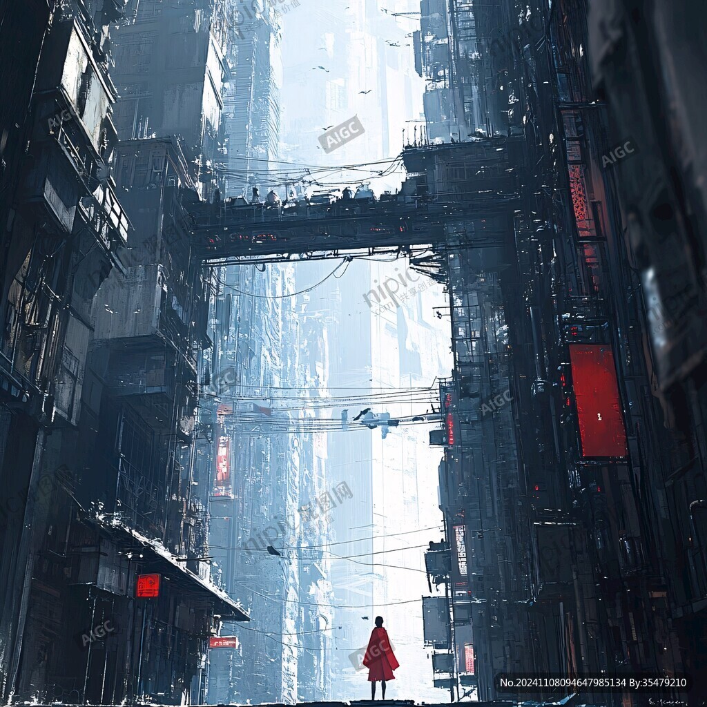 场景赛博插画