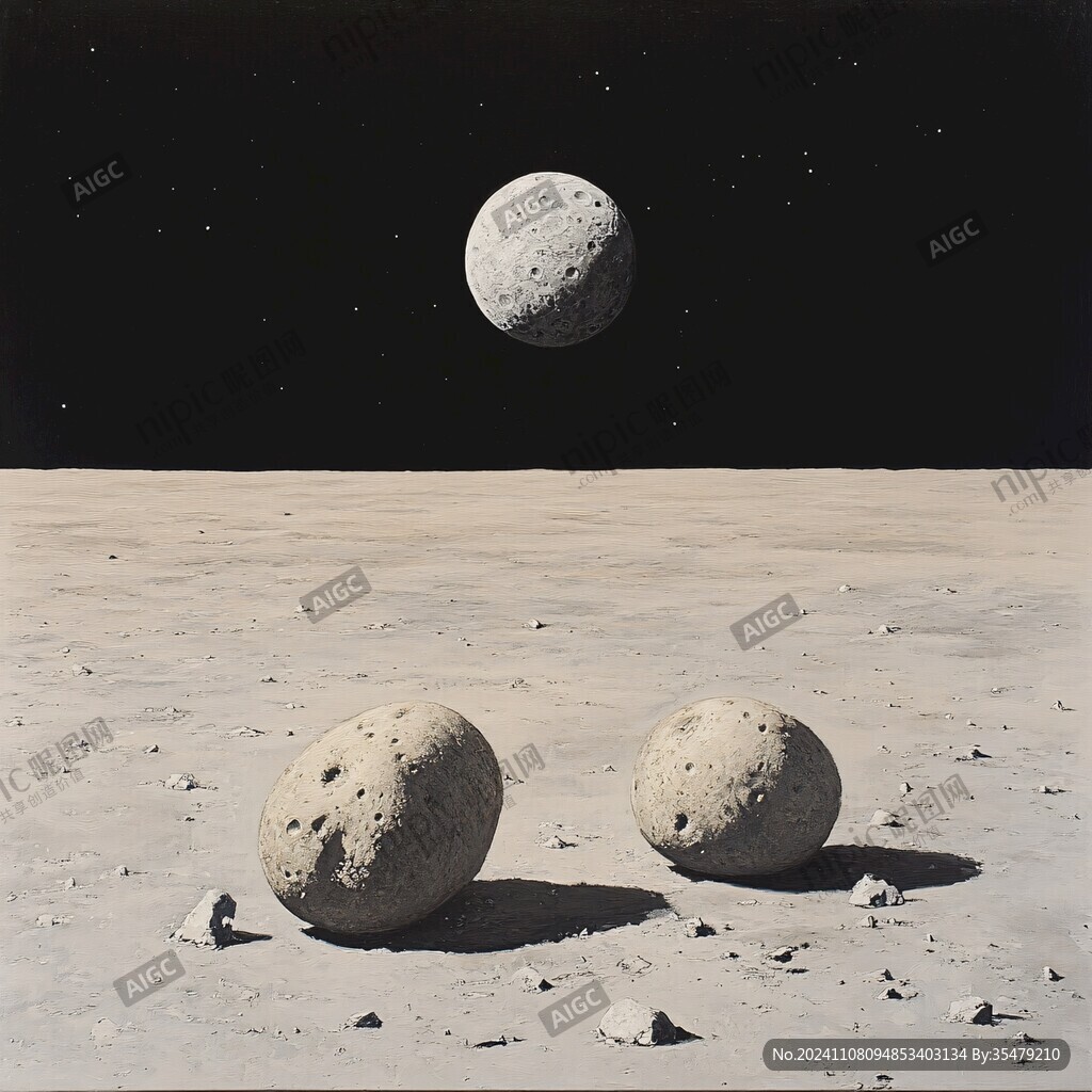 星球月球装饰画
