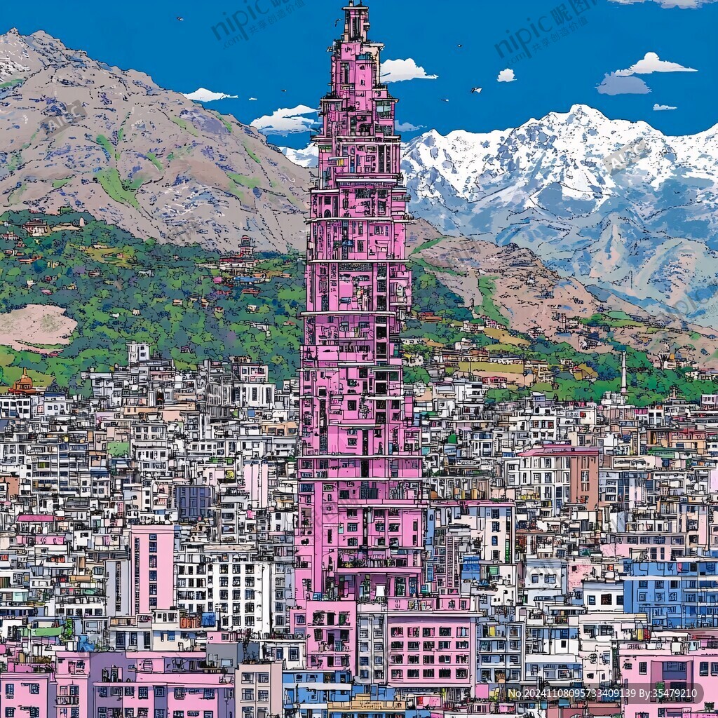 粉色城市结构