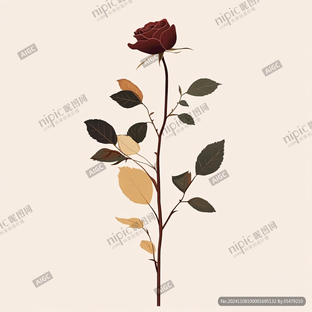 一支玫瑰花朵鲜花