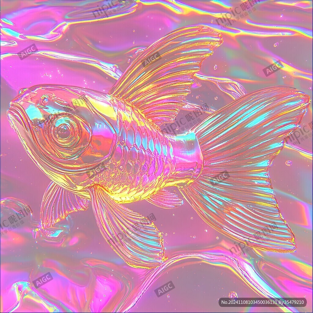 创意金鱼潮流插画