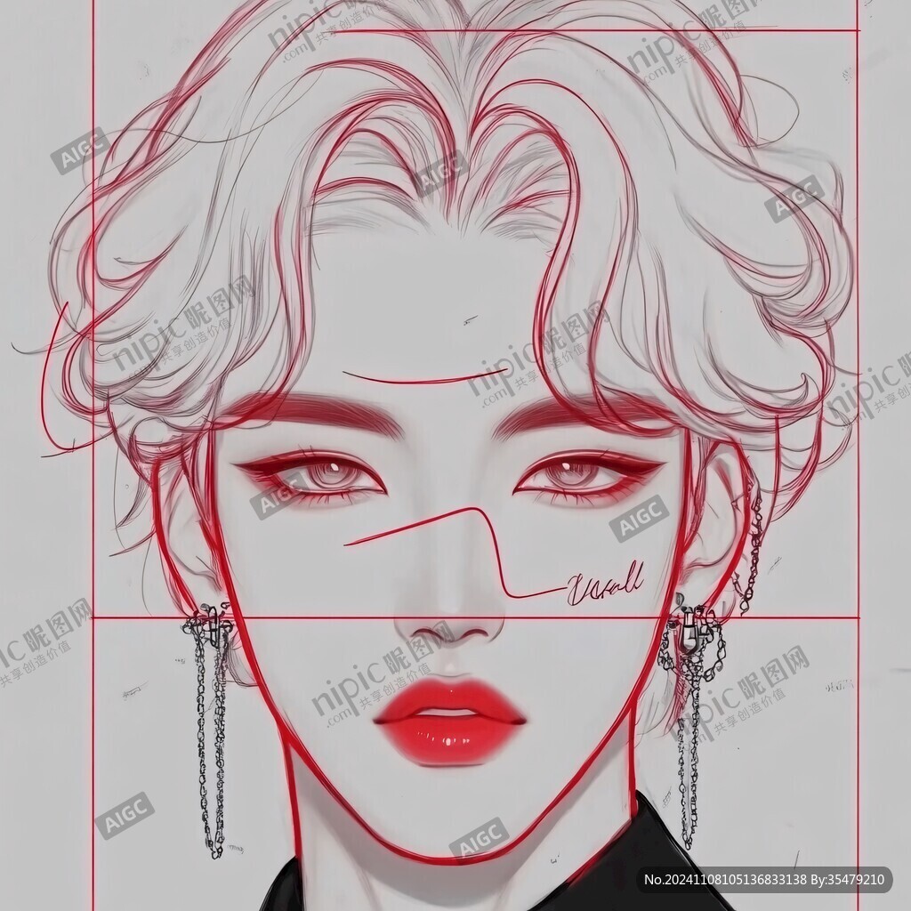 高级感女插画