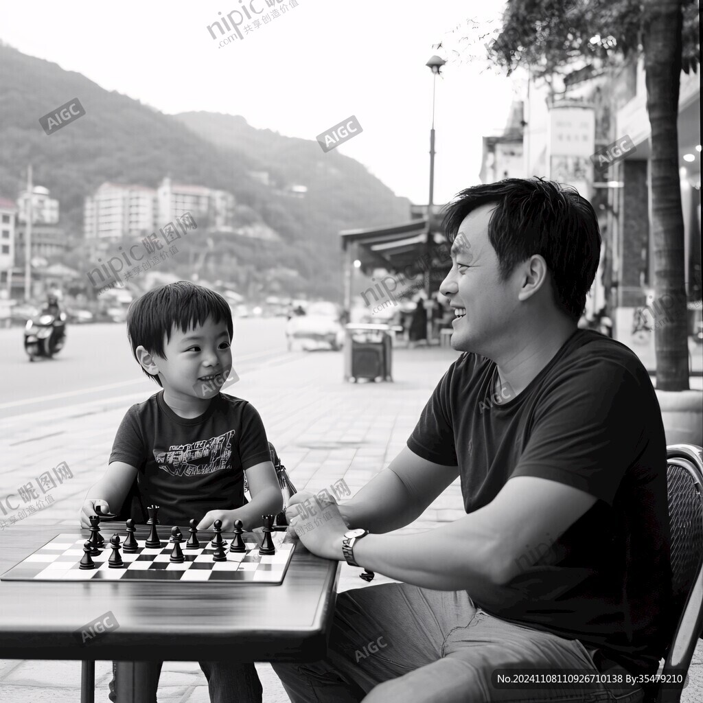 与小儿下棋