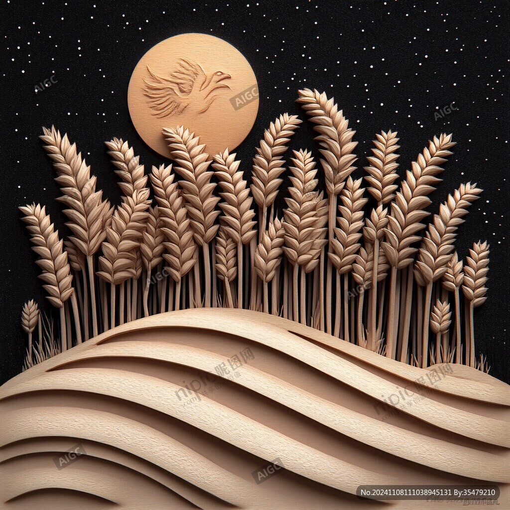 小麦包装插画