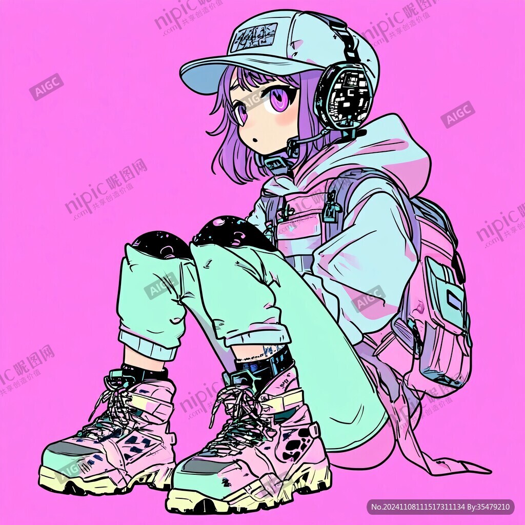 酷帅潮流插画