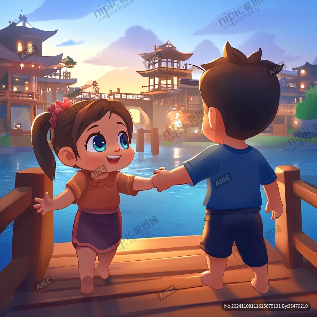 广济桥插画