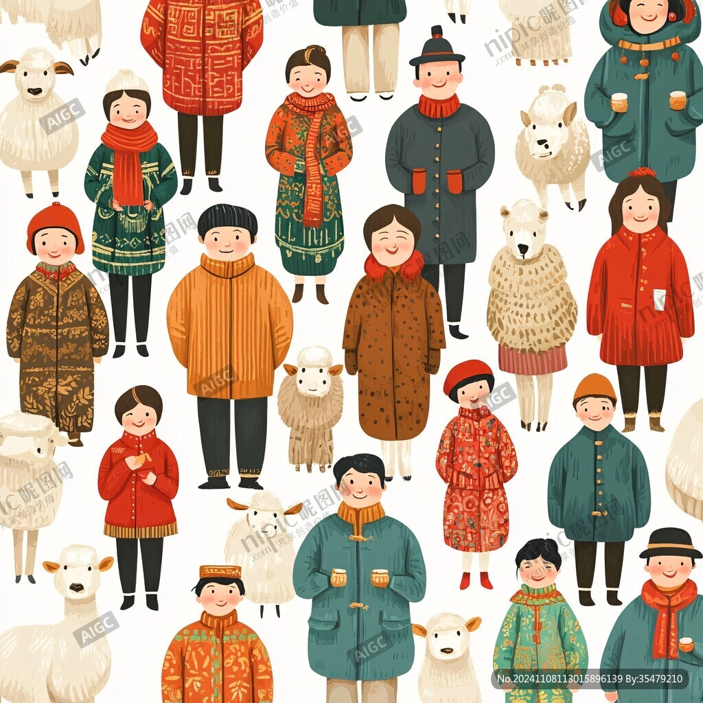 新年服装图案
