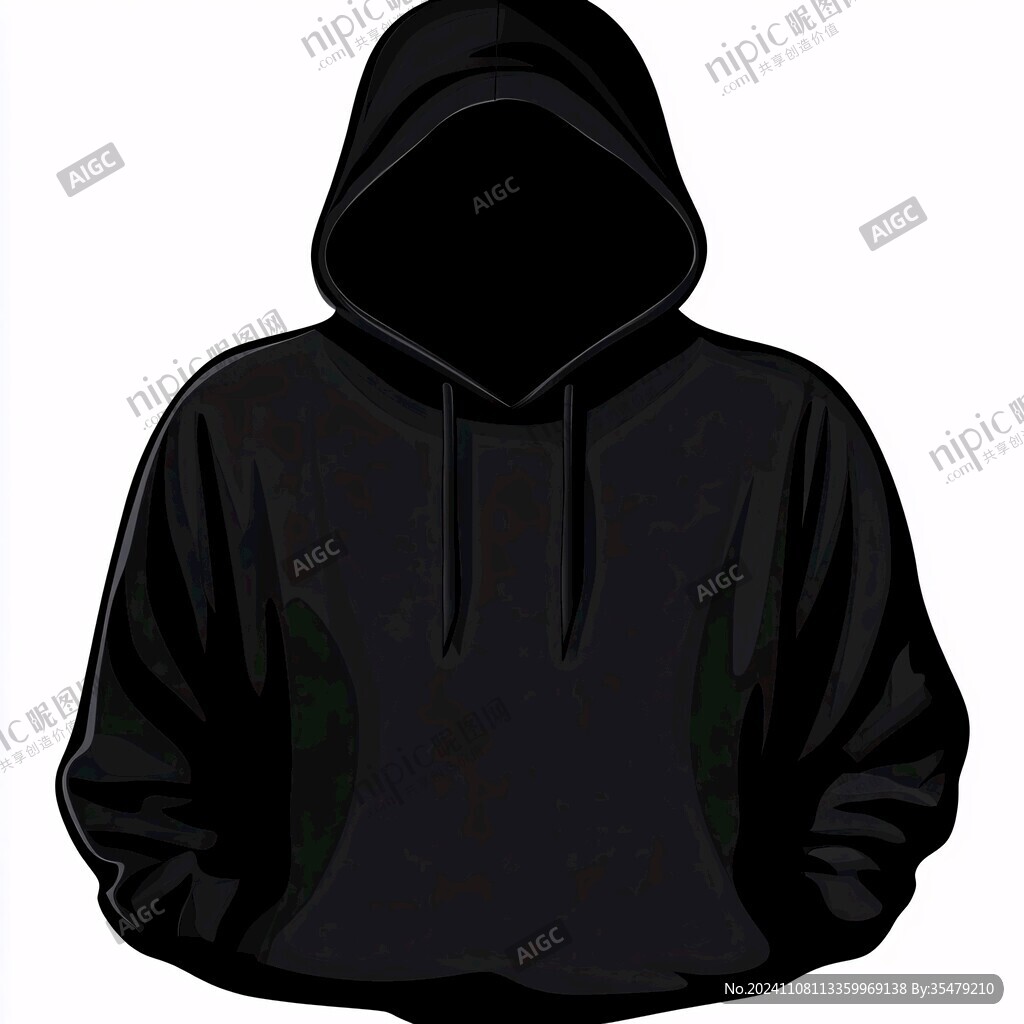 黑色高领毛衣插画