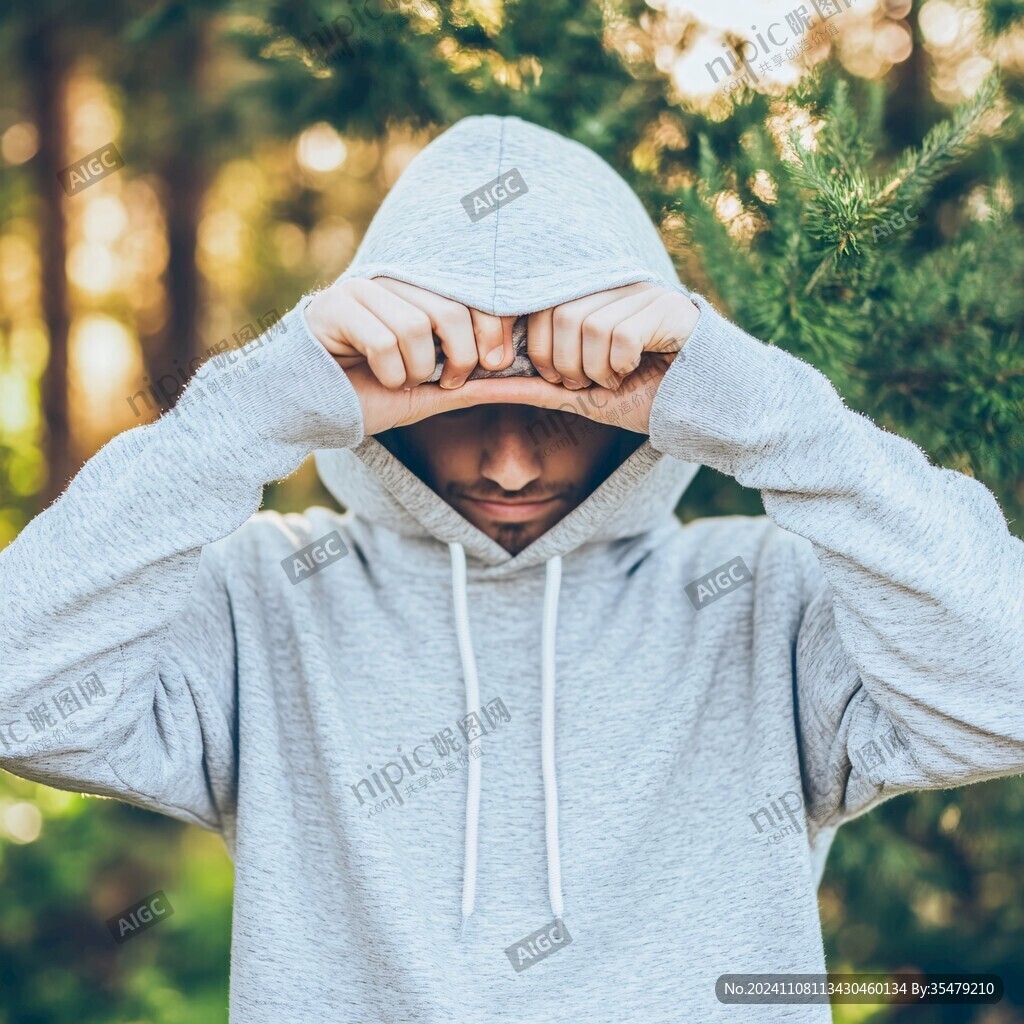 穿帽衫的男生