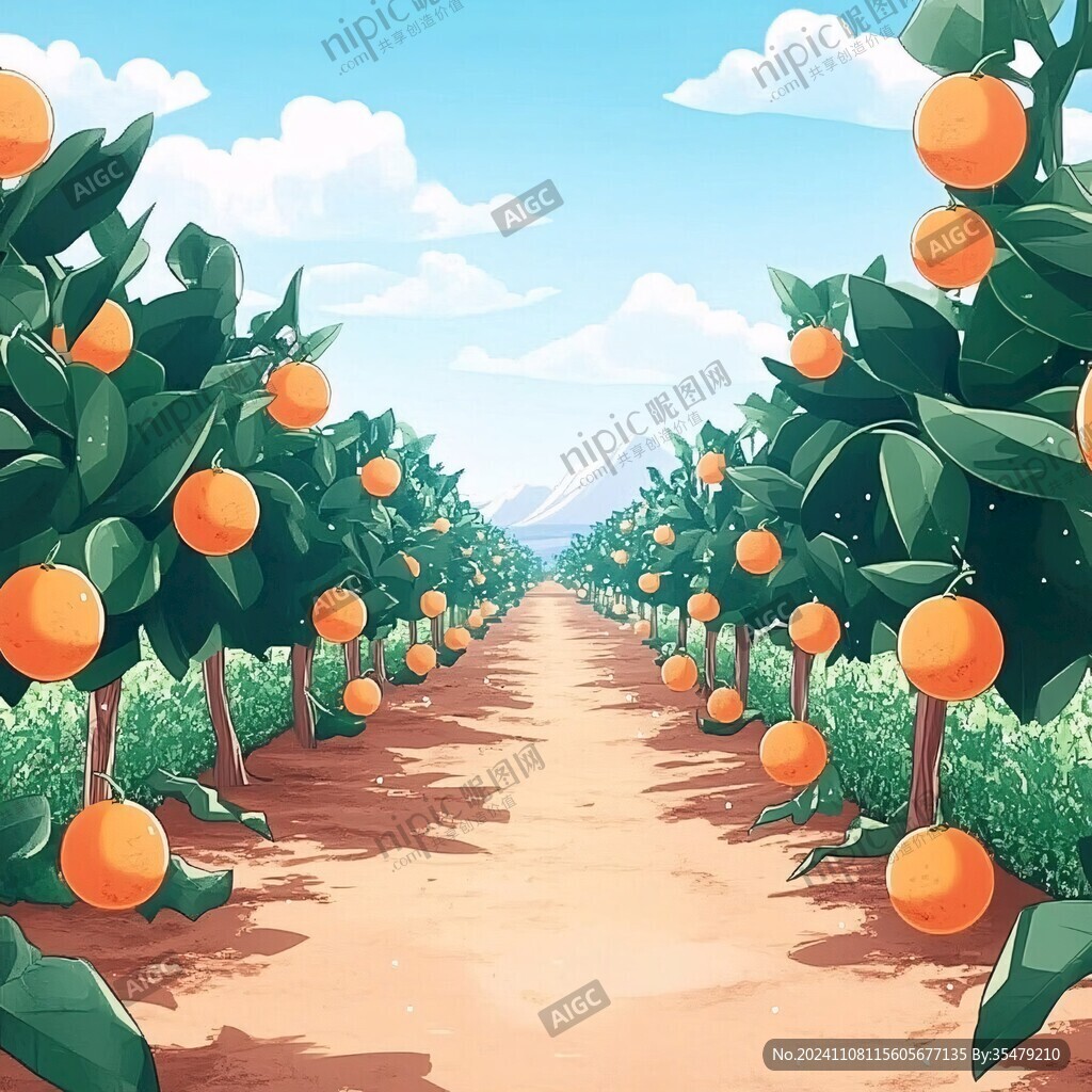 沃柑包装插画