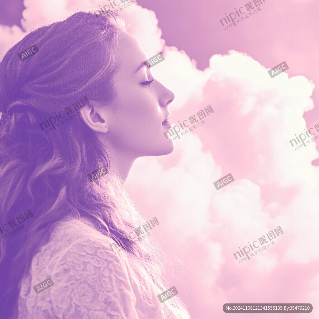 云雾般的粉色虚幻